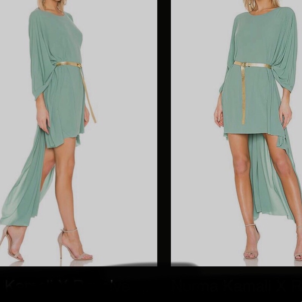Norma Kamali hi low poncho dress